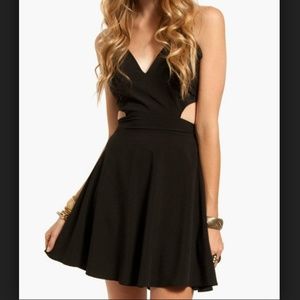 NWOT Tobi Black Plunge Cutout A-line Dress